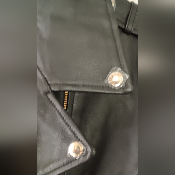 SAM EDELMAN BLACK LEATHER MOTO JACKET SIZE XXL - Picture 8 of 12